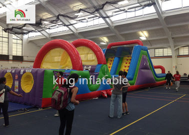কাস্টমাইজড ক্ষুদ্র Inflatabel বাধা খেলা সমস্ত বয়স পিভিসি জন্য স্লাইড সঙ্গে