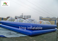 প্রাপ্তবয়স্কদের জন্য বাণিজ্যিক ব্লু inflatable সুইমিং পুল 1.3m উচ্চ ভাড়া