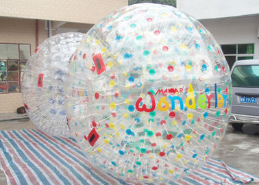 রঙিন পিভিসি Inflatable Zorb বল / শিশুদের মজা জন্য Inflatable রোলিং বল