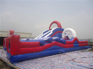 বাণিজ্যিক দৈত্য Inflatable বিনোদন পার্ক / স্লাইড সহ Inflatable বাধা কম্বো