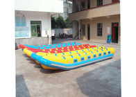 0.9 মিমি পিভিসি Tarpaulin Inflatable ফ্লাই মাছ ধরার নৌকা / কলা নৌকা 6 ব্যক্তি জল গেম জন্য