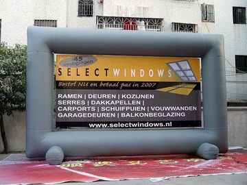 বাণিজ্যিক আউটডোর Inflatable মুভি স্ক্রিন পিভিসি Tarpaulin বিজ্ঞাপন মুভি