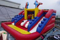 হিরো পেইন্টিং কিডস পার্ক মজা সঙ্গে ডাবল সাইড Inflatable জল স্লাইড কম্বো