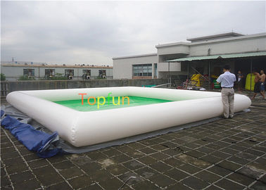 হালকা সবুজ / সাদা রঙ 7 x 7 মি প্রস্ফুটিত জল পুল, inflatable সুইমিং পুল 0.65