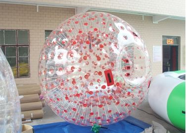 লাল রঙ দৈত্য Inflatable খেলা Zorb বল মানবিক হ্যামস্টার বল রঙিন ডি-রিং সঙ্গে