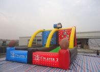 পিভিসি নিজস্ব Inflatable ফুটবল মাঠ, মজার বাস্কেটবল শ্যুটিং গেমস