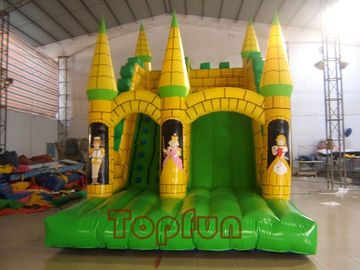 গোল্ড কর্ণ Inflatable জাম্পিং কাসল, স্লাইড সুন্দর 0.55 মিমি পিভিসি Tarpaulin কাসল