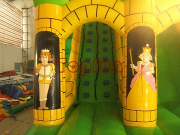 গোল্ড কর্ণ Inflatable জাম্পিং কাসল, স্লাইড সুন্দর 0.55 মিমি পিভিসি Tarpaulin কাসল