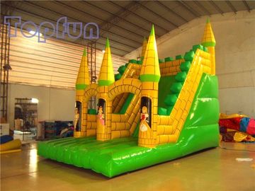 গোল্ড কর্ণ Inflatable জাম্পিং কাসল, স্লাইড সুন্দর 0.55 মিমি পিভিসি Tarpaulin কাসল