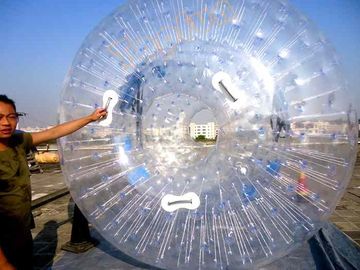 বিনোদনমূলক TPU Inflatable ঘাস Zorb, কমলা 3 মি ব্যাসার্ধ সকার Zorb বল