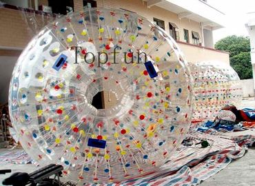 কাস্টম অবসর দৈত্য Inflatable Zorb বল 1.0 মিমি / 0.8 মিমি পিভিসি / টিপিইউ