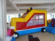 পরিবার Inflatable জাম্পিং কাসল 3 এক্স 1.5 মিটার অফ রাস্তা যানবাহন হলুদ / লাল বাউন্সার