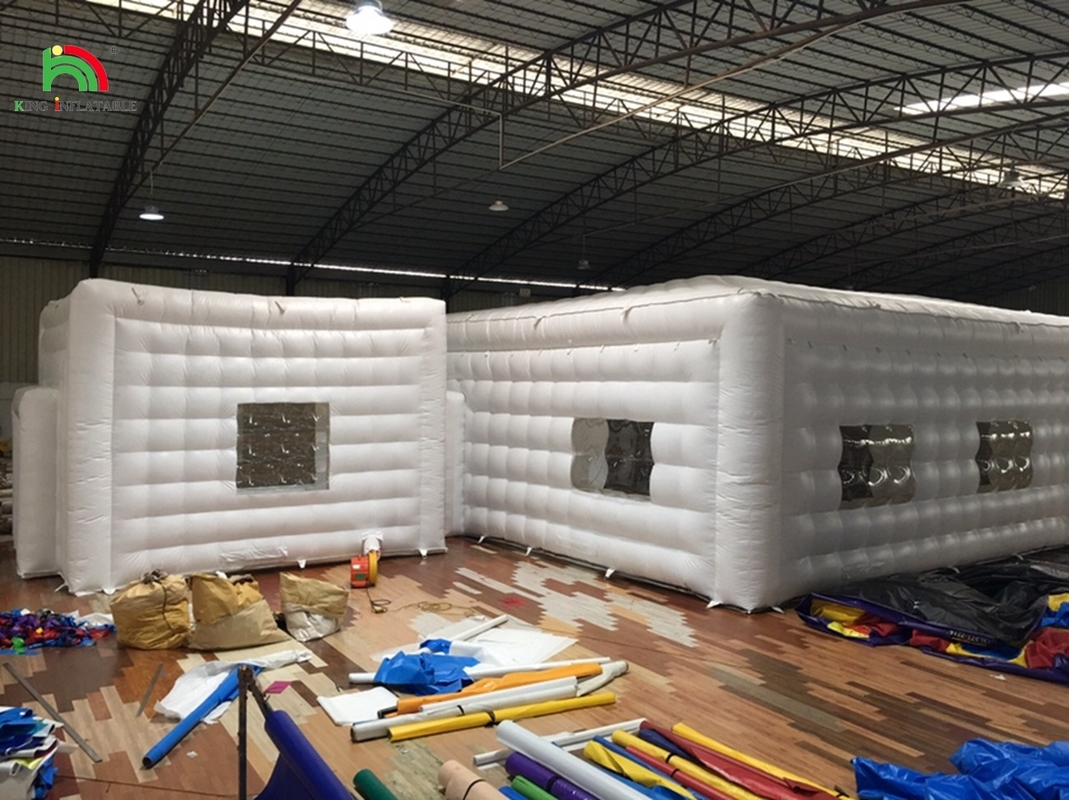 বহিরঙ্গন সাদা পিভিসি inflatable নাইট ক্লাব inflatable নাইট ক্লাব বিবাহের ইভেন্ট পার্টি ঘনক্ষেত্র তাঁবু বিক্রয়