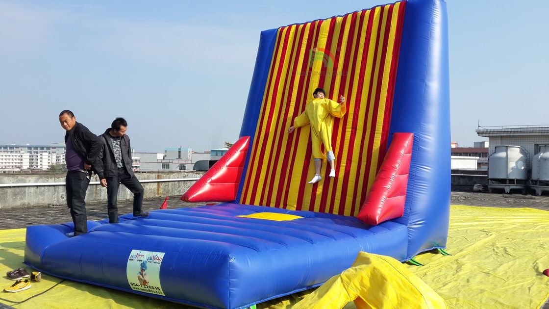 কারখানার পাইকারি বাণিজ্যিক বহিরঙ্গন খেলাধুলা প্রাপ্তবয়স্কদের জন্য ফুলাে স্টিকি ওয়াল গেম, ফুলাে জাম্পিং বাউন্সি ক্যাসল