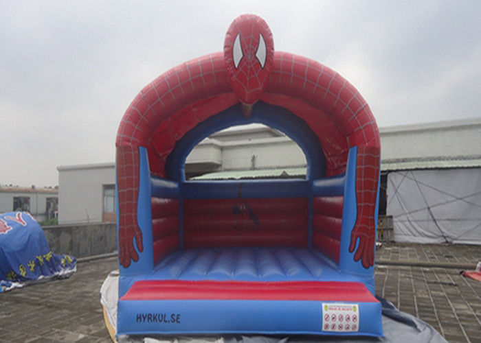 Customize Inflatable Spiderman Jumping Castle / Spiderman Inflatable Bouncer For Kids